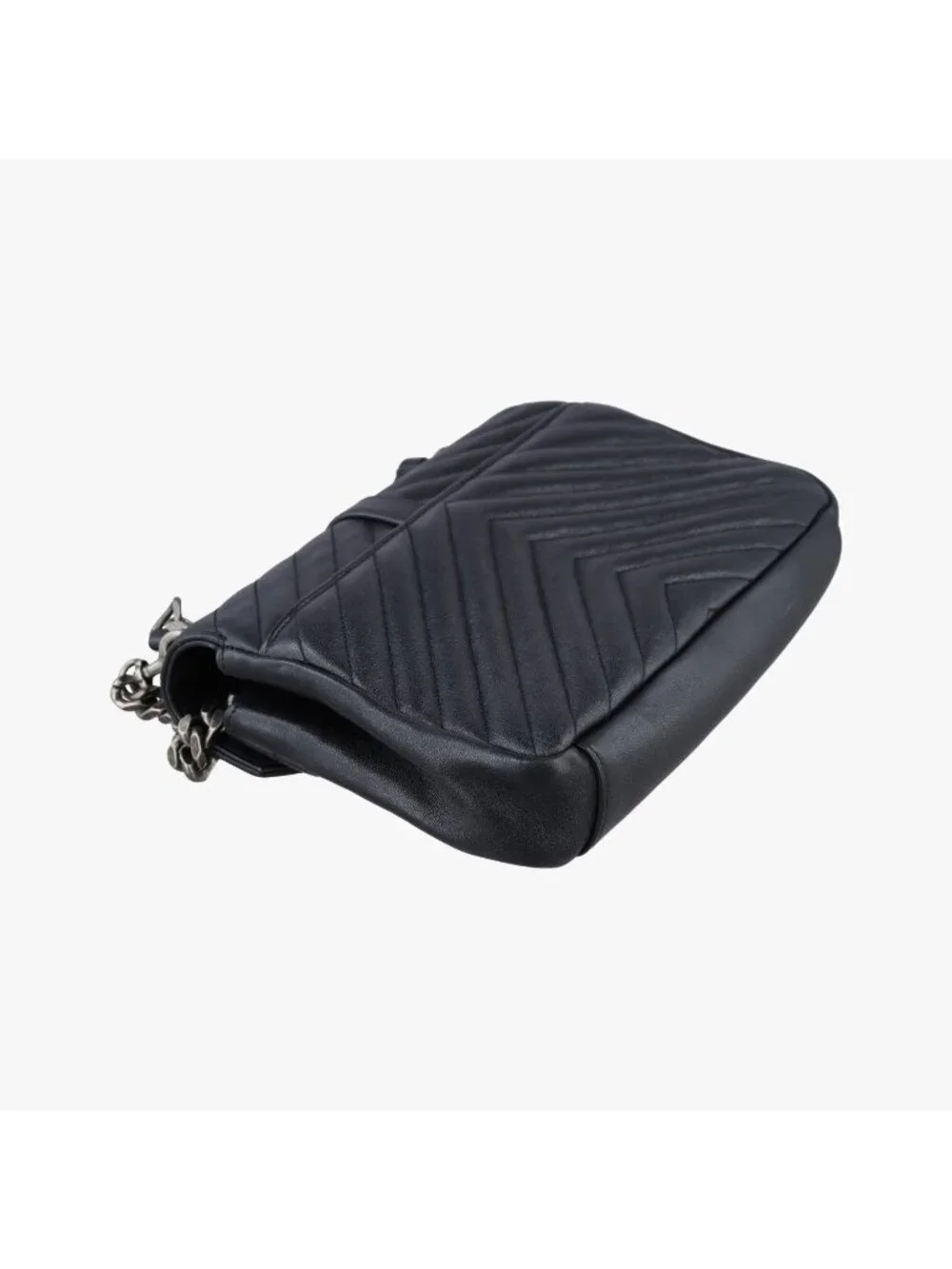 Saint Laurent Carre Black Leather Shoulder Bag